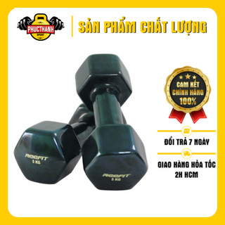 Bộ 2 tạ tay cao su tập tay giúp tăng cơ tay 5kg Reefit (PHUCTHANHSPORT)