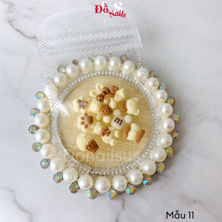 Charm trang trí móng tay cao cấp, set 10 charm gắn móng siêu xinh, nhiều kiểu dáng, charm thiết kế tinh xảo