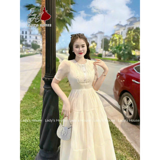 Váy tơ cúc bọc may ly ngực