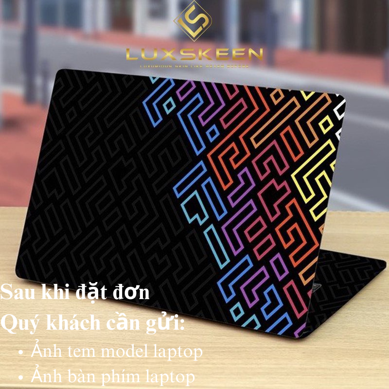 Miếng Dán Skin Laptop - Decal Dán Máy Tính 3M Ốp Full MD 458 LUXSKEEN cho máy laptop