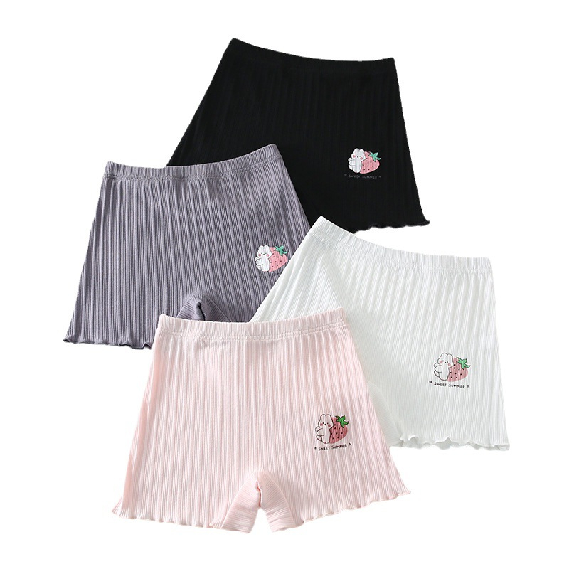 Quần Short Legging Màu Trơn Bằng Vải Cotton Co Giãn Dành Cho Bé Gái