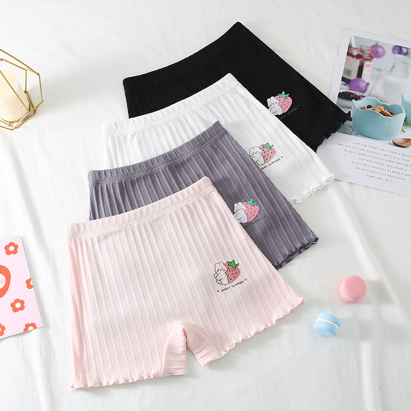 Quần Short Legging Màu Trơn Bằng Vải Cotton Co Giãn Dành Cho Bé Gái