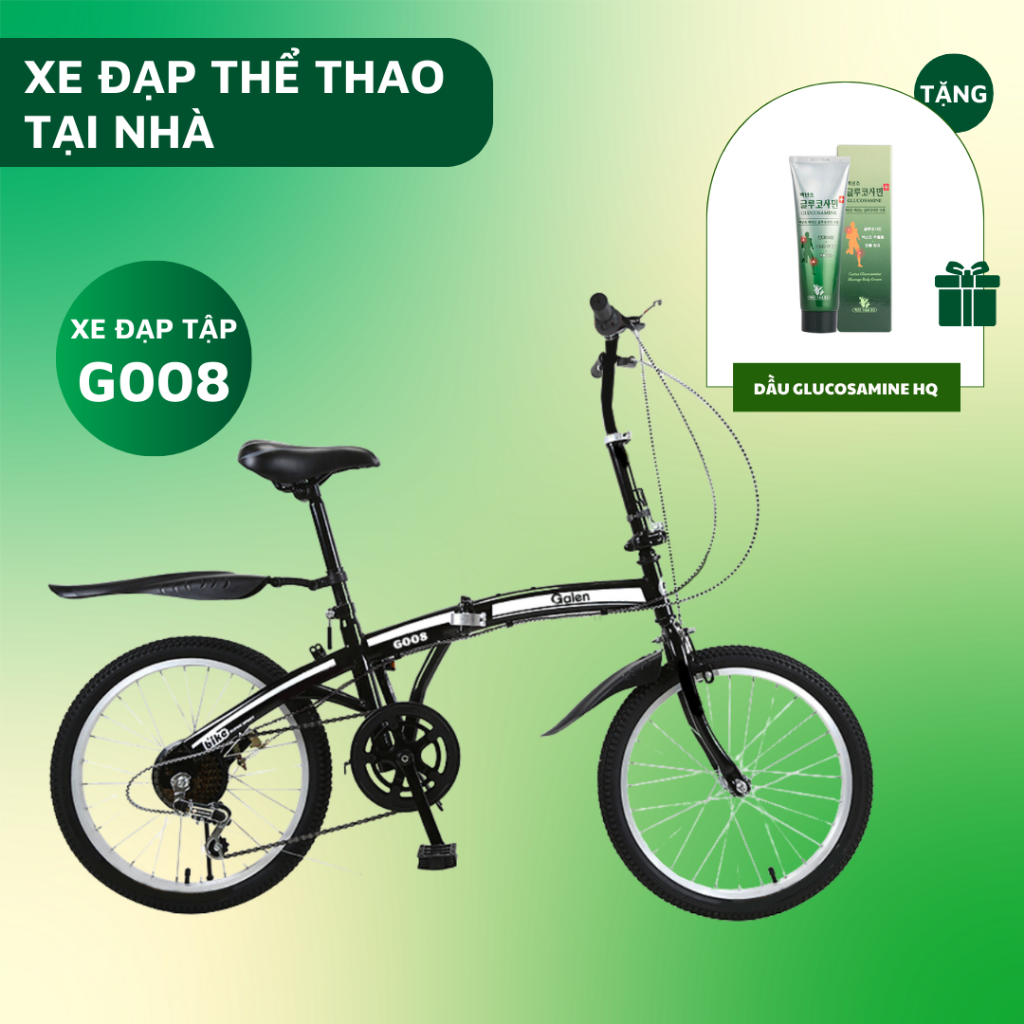 Xe Đạp Thể Thao Địa Hình Gấp Gọn Galen G008, Khung Ống Thép Siêu Bền, Siêu Nhỏ Gọn - TẶNG DẦU GLUCOSAMINE HÀN QUỐC