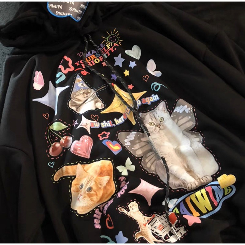 Áo Hoodie Nỉ Bông Y2K Daiwing Màu Sắc