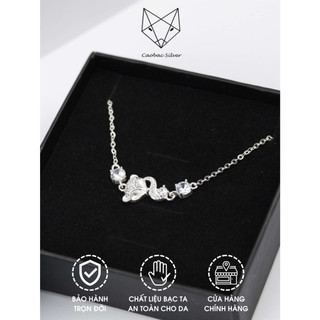 Lắc Tay Bạc Ta CaoBac Jewellery Cho Nữ Đính Đá Hồ Ly Tình Duyên Tài Lộc Dây Xích Mảnh