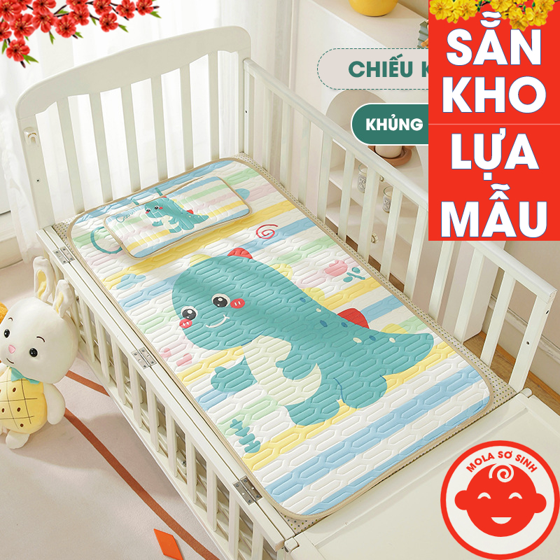 Chiếu điều hòa cao su non kèm gối cho bé họa tiết 5D