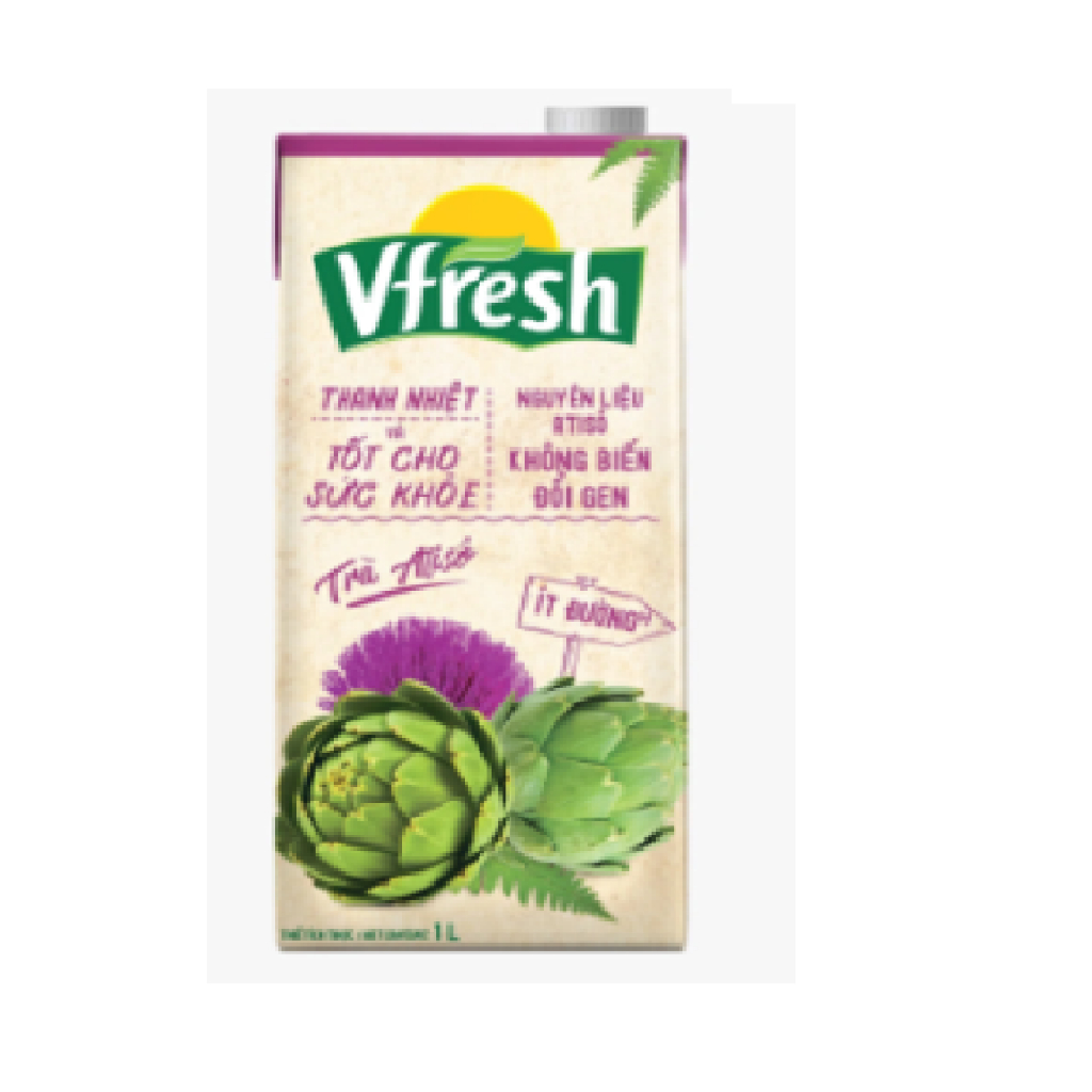 Combo 4 hộp Trà Atiso Vfresh hộp giấy 1 lít