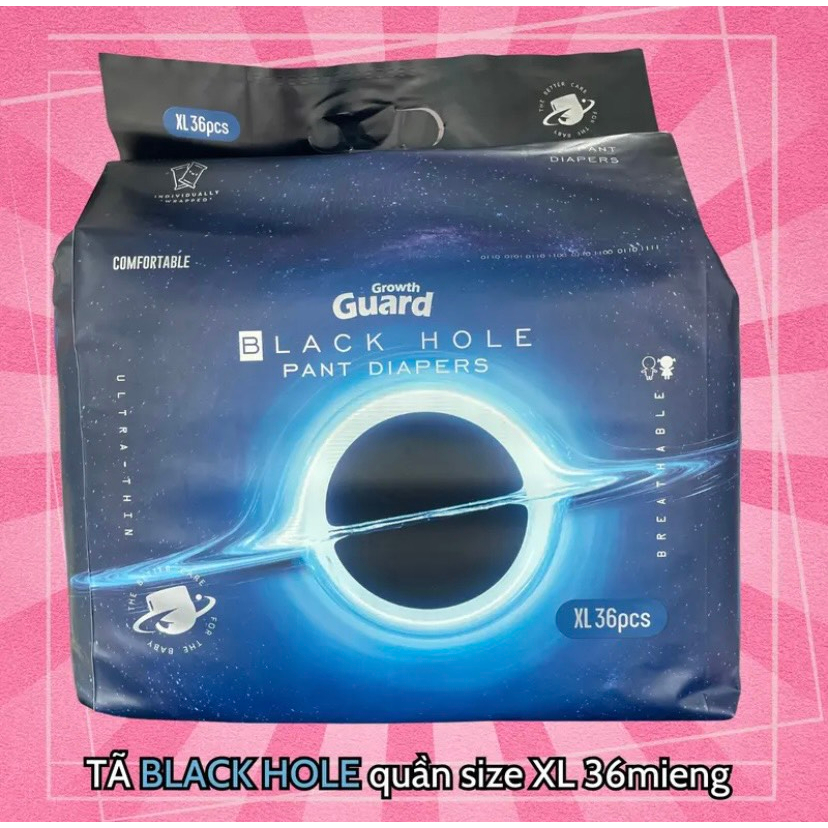 Tã quần và dán Black Hole cho bé size XXXL, XXL, XL, L, M/ dán M, S, NB