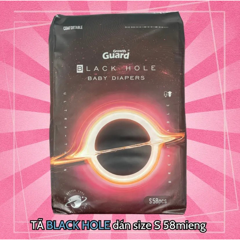 Tã quần và dán Black Hole cho bé size XXXL, XXL, XL, L, M/ dán M, S, NB