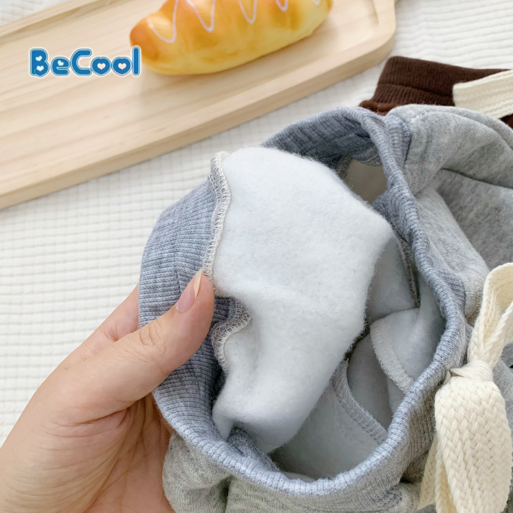 Quần Nỉ Bông Thêu Hình Gấu Xinh Cho Bé Trai _ Bé Gái Mặc Mùa Đông Cực Xinh, Quần Dài Cho Bé Từ 11-28kg MINKYSUN