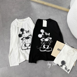 Mã 401 áo len giấy dài tay hình chuột mickey cho nữ