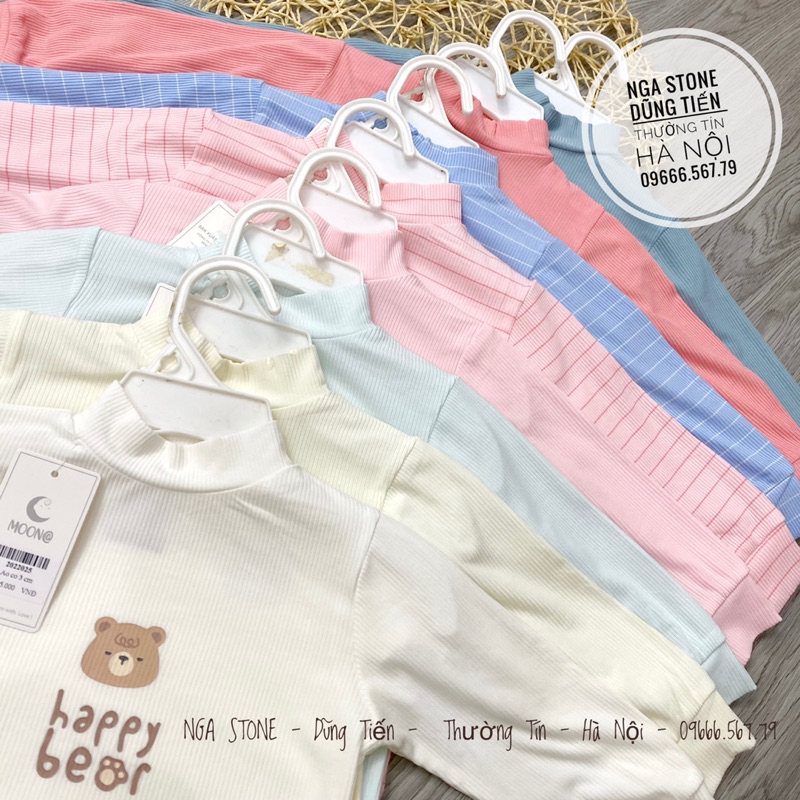 Áo giữ nhiệt cho bé trai bé gái cổ 3cm hãng moon