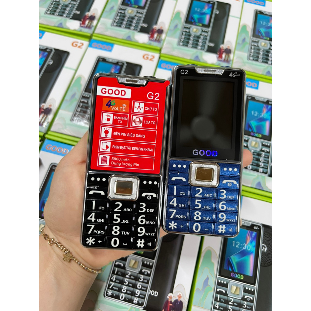Điện Thoại Bàn Phím Người Già 4G Good G2 Loa To Chữ Lớn