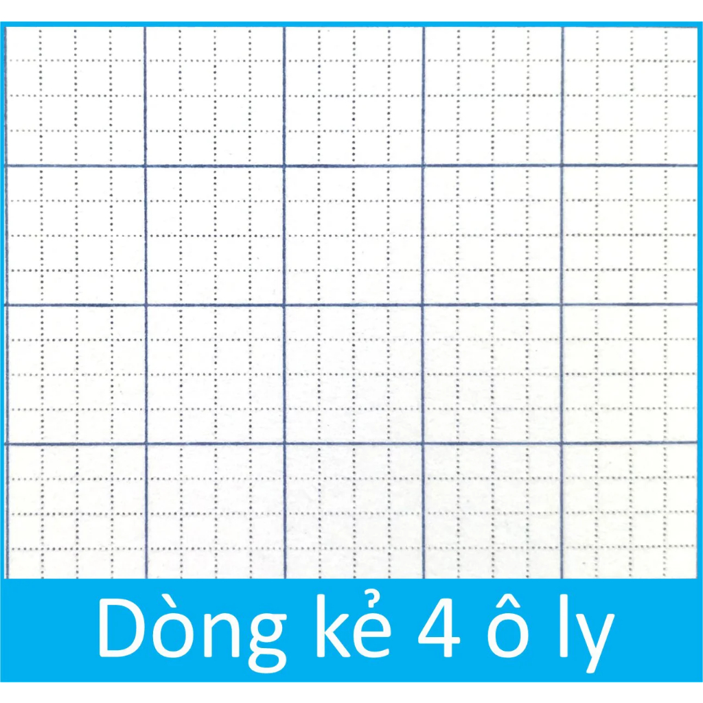 Vở Hồng Hà 4 ô ly 96 trang dày 80gsm - Tập Hồng Hà 96 trang 4 ô ly vuông định lượng 80gsm