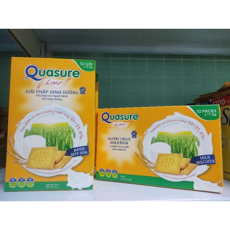 Bánh Quy Quasure Light hộp 210g dinh dưỡng dành cho người tiểu đường