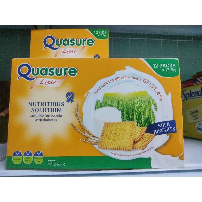 Bánh Quy Quasure Light hộp 210g dinh dưỡng dành cho người tiểu đường
