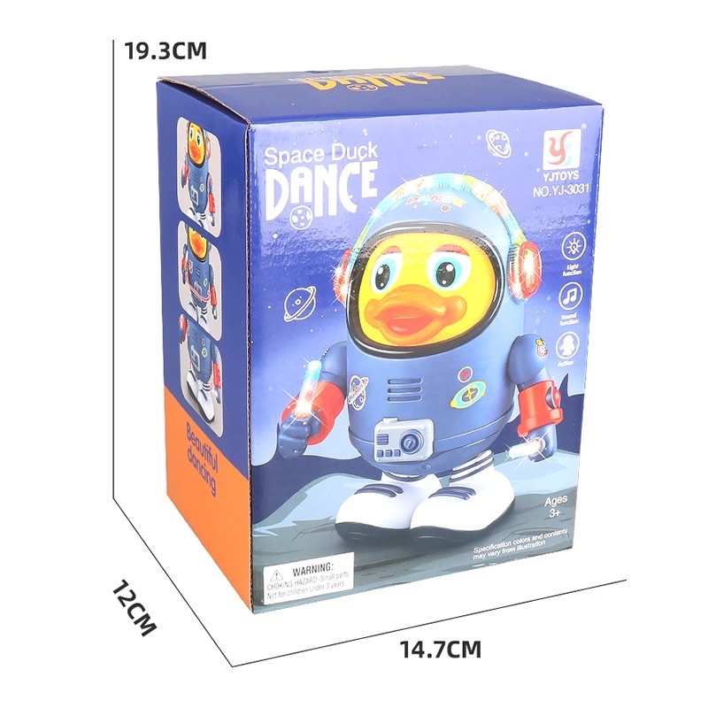 Vịt Nhảy Múa Có Đèn Nhạc Di Chuyển Trái Phải Hàng Loại 1 Nhựa ABS Đồ Chơi An Toàn Cho Bé.