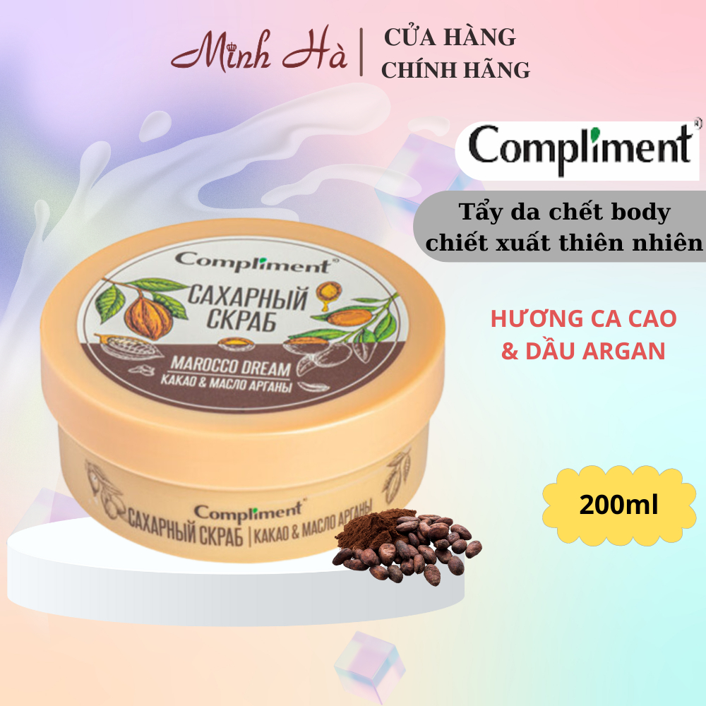 Tẩy da chết body Compliment 200ml chiết xuất thiên nhiên làm sạch cơ thể, giảm mùi hiệu quả