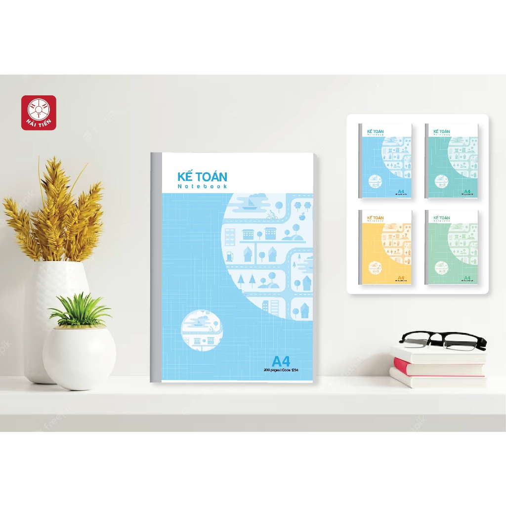HẢI TIẾN Lốc Sổ Kế Toán Tổng Hợp Hải Tiến A4