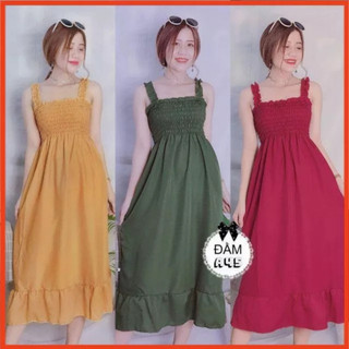 Đầm Maxi Nữ Nhúng Eo | Đầm đi biển Cho Cô Nàng Phong Cách Sang Chảnh Sexy Dưới 60kg (6 Màu)