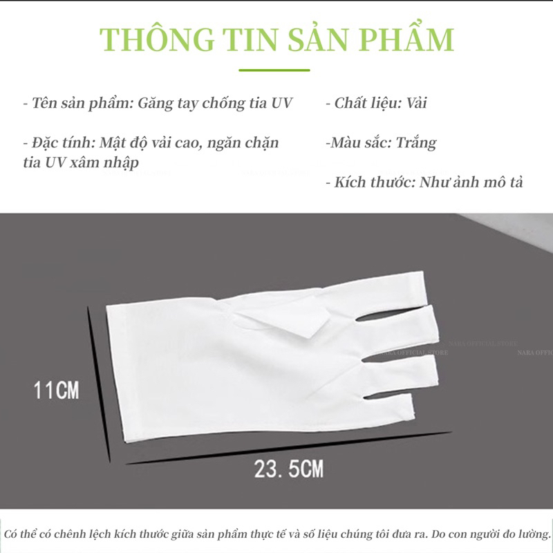 Găng Tay Vải Chống UV Làm Nail - Găng Tay Đen Chống Tia UV Chuyên Dụng Nail