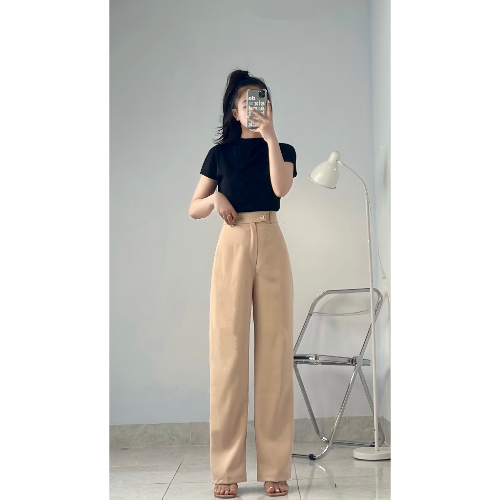 Quần vải suông mặc đi học đi làm phong cách Ulzzang Maia q09