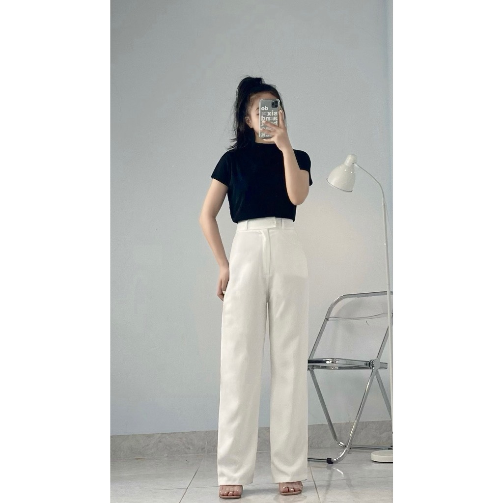 Quần vải suông mặc đi học đi làm phong cách Ulzzang Maia q09