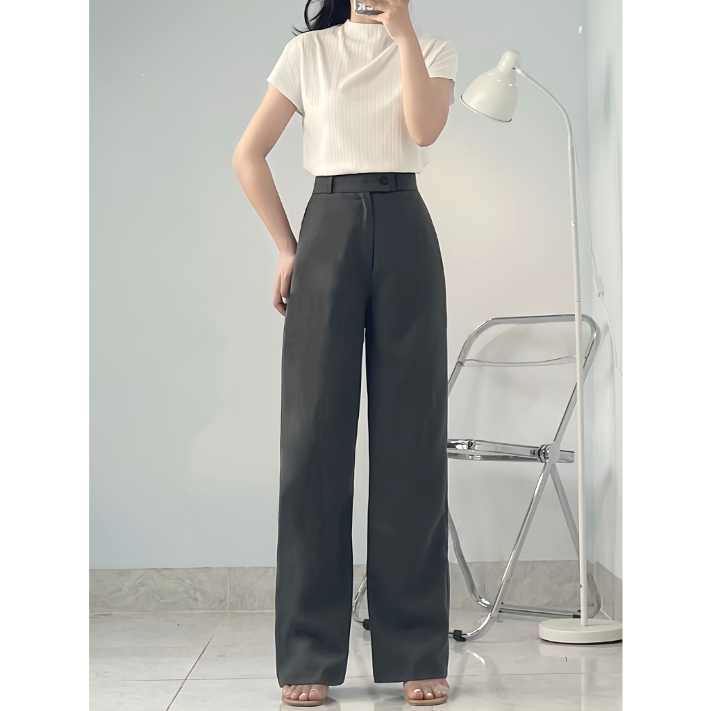 Quần vải suông mặc đi học đi làm phong cách Ulzzang Maia q09
