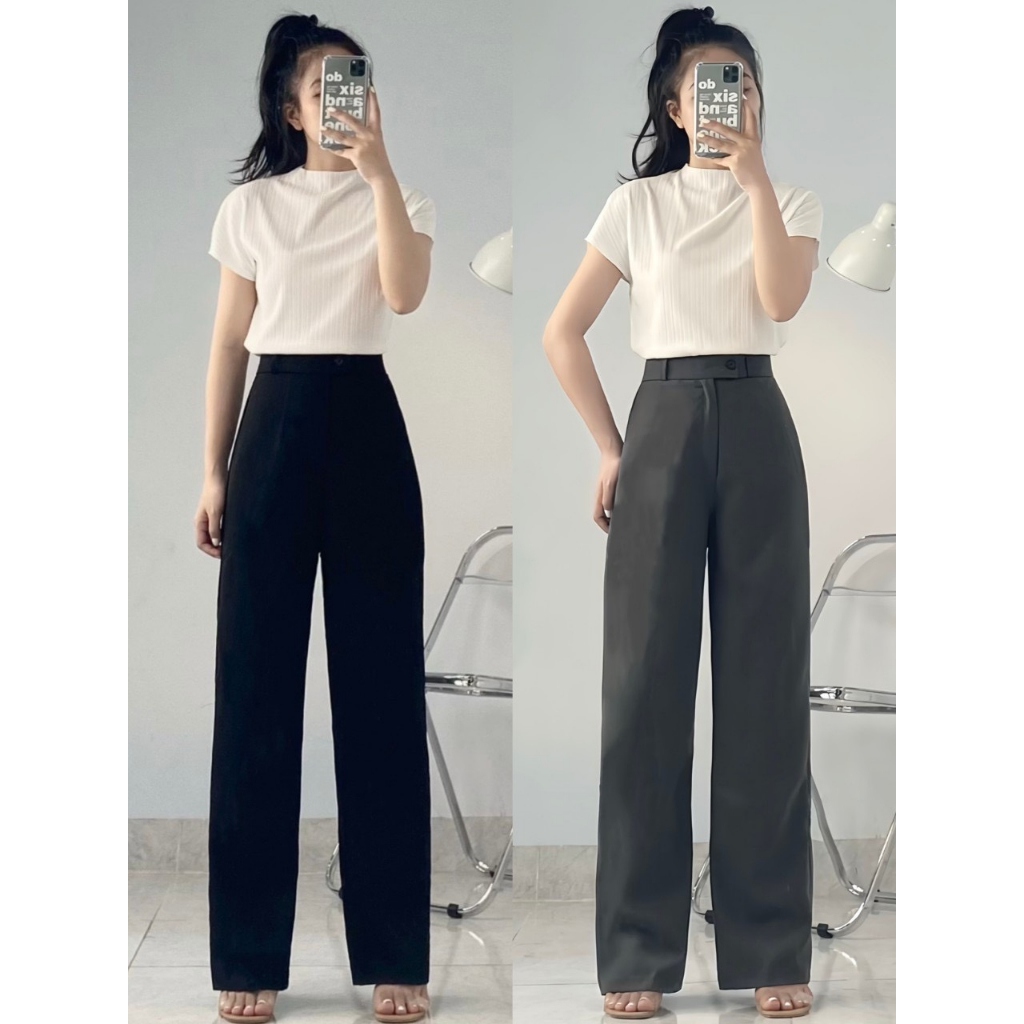 Quần vải suông mặc đi học đi làm phong cách Ulzzang Maia q09
