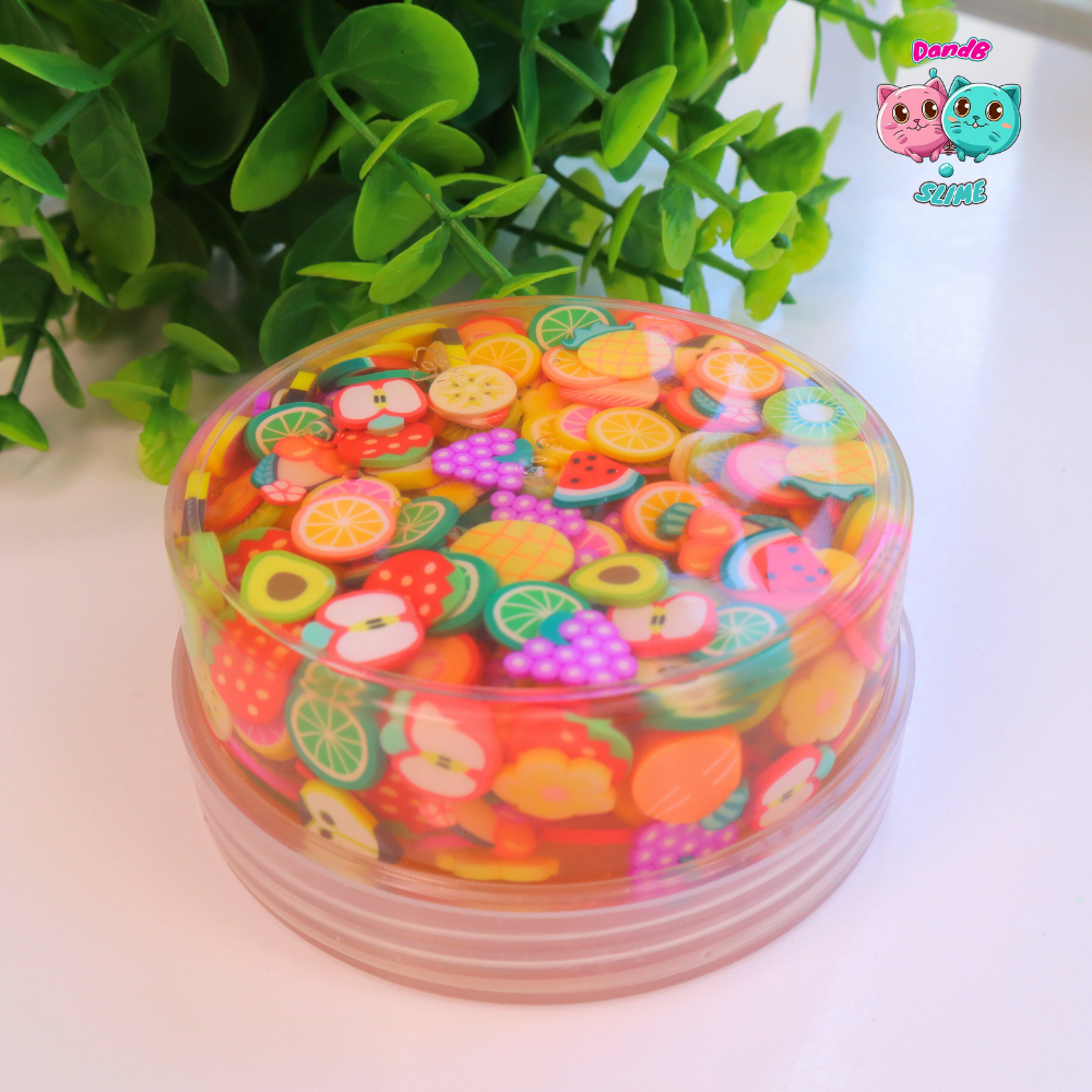 Đồ Chơi Clear Slime Mix với Cốm Trái Cây To 100ml / Crunchy Slime / Đồ Chơi Slime An Toàn