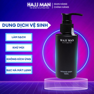 Dung dịch vệ sinh nam HAJJ MAN, hương bạc hà ultimate 100ml