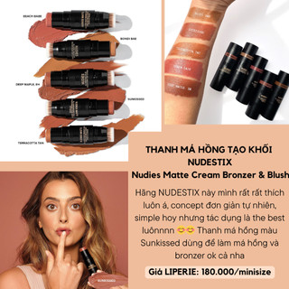 [Nudestix] Thanh má hồng tạo khối NUDESTIX Nudies Matte Blush & Bronze