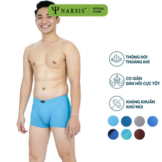 Quần Lót Nam Boxer Narsis Thông hơi Thoáng Khi, Chất Chun Lạnh Siêu Mát, Siêu Nhẹ như không mặc, Quần sịp nam co giãn