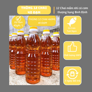 Nước mắm cá cơm ngon truyền thống Bình Định thùng 12 chai thượng hạng độ đạm 40