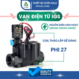 Van điện từ 27mm, van điện từ phi 27, van điện từ 220v/24v, van từ chống nước dùng được ngoài trời, van nước điện từ