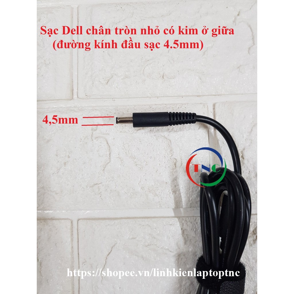 Sạc Laptop Dell 19.5V – 3.34A chân kim nhỏ ZIN Adapter Dell 3567 3568 5568 3558 3458 3559 5558 5559