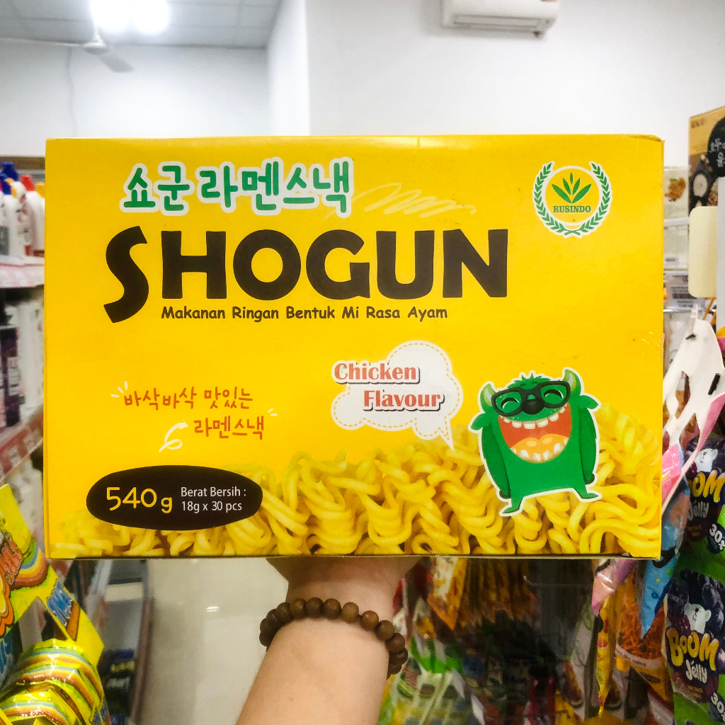 Thùng 30 gói mì tôm trẻ em ăn liền Hàn Quốc SHOGUN 18g/gói