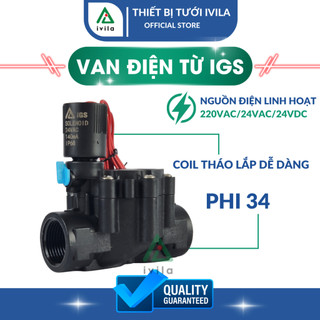 Van điện từ 34mm, van điện từ phi 34, van điện từ 220v/24v, van từ chống nước dùng được ngoài trời, van nước điện từ
