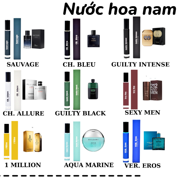 Nước hoa nam Sauvage- tinh dầu nước hoa chính hãng thơm lâu mini giá rẻ 12ml, Nước hoa dạng lăn Lahaco Shop