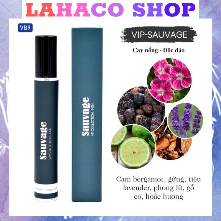 Nước hoa nam Sauvage- tinh dầu nước hoa chính hãng thơm lâu mini giá rẻ 12ml, Nước hoa dạng lăn Lahaco Shop