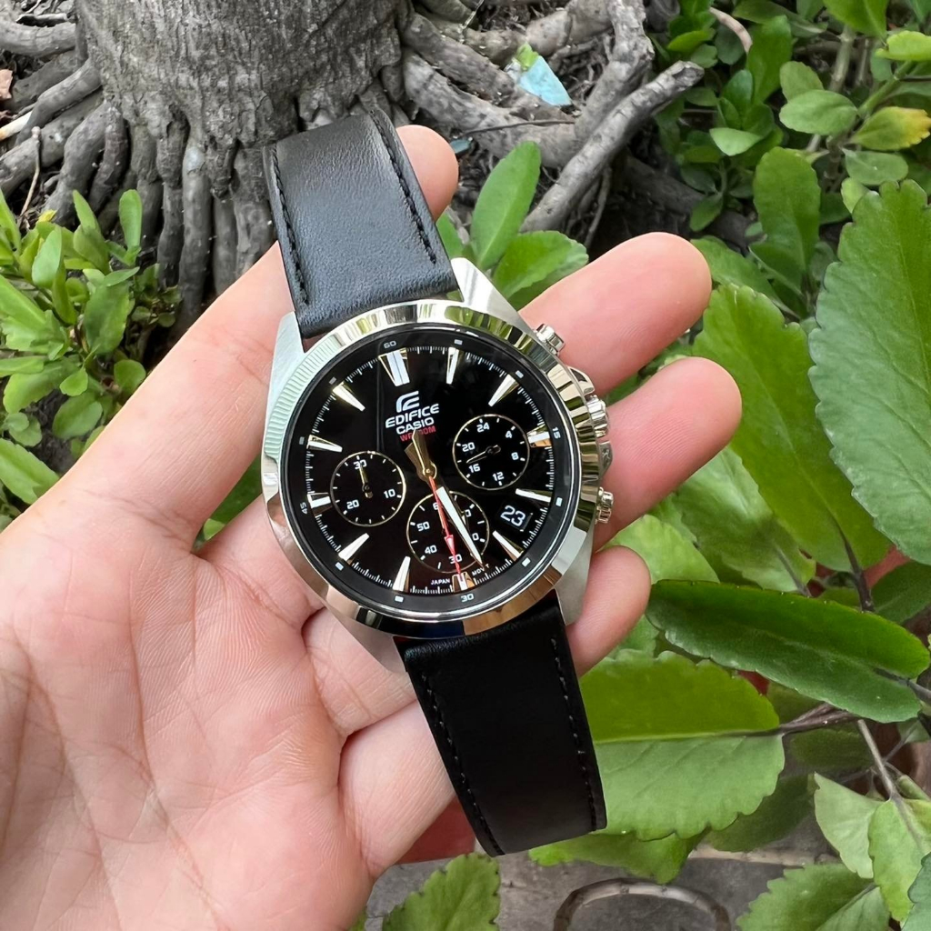 Đồng hồ Casio Edifice nam EFV-630L-1AVUDF dây da chính hãng