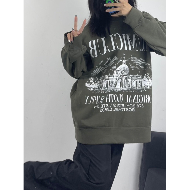 Áo Sweater Xanh rêu Lumiclub Castle Lumihouse B68