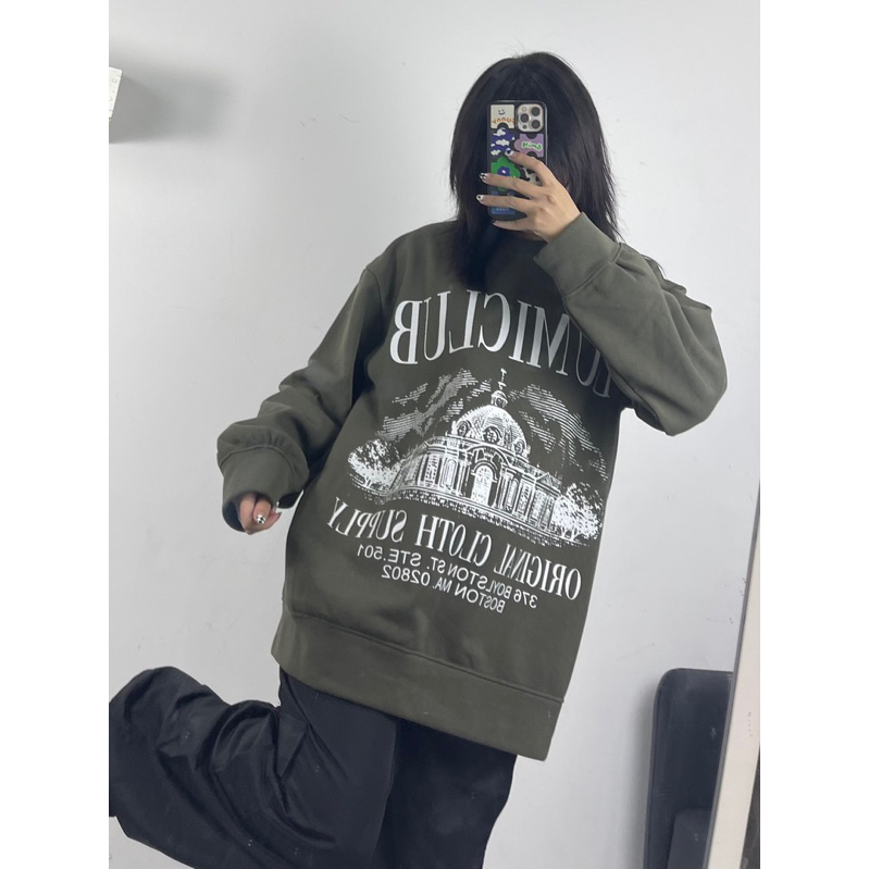 Áo Sweater Xanh rêu Lumiclub Castle Lumihouse B68