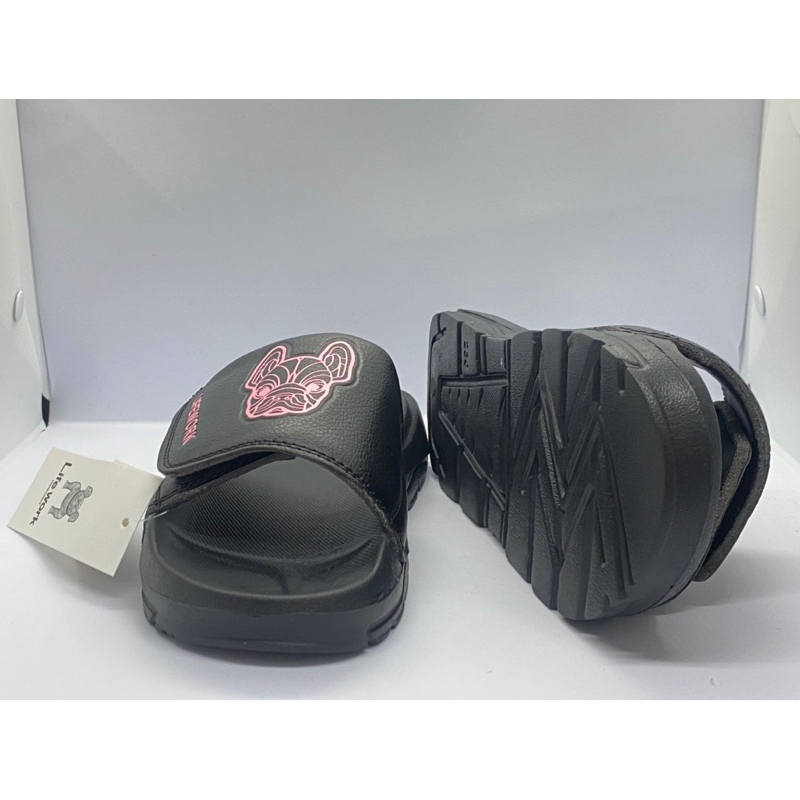 |Fullbox Ảnh thật| Dép quai ngang Life Work in Side  Black Pink