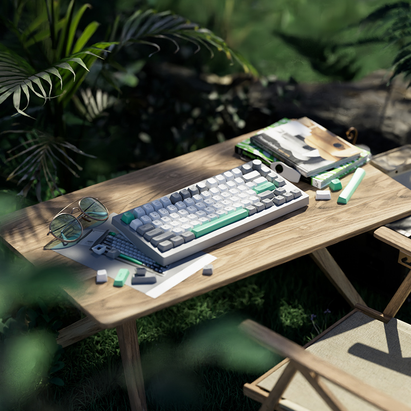 Bàn phím Jamesdonkey A3 mạch xuôi, Gasket mount, 3 mode kết nối, Led RGB, pin 3000mAh