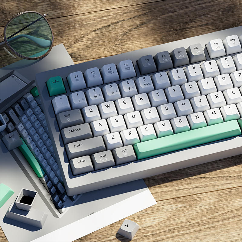 Bàn phím Jamesdonkey A3 mạch xuôi, Gasket mount, 3 mode kết nối, Led RGB, pin 3000mAh