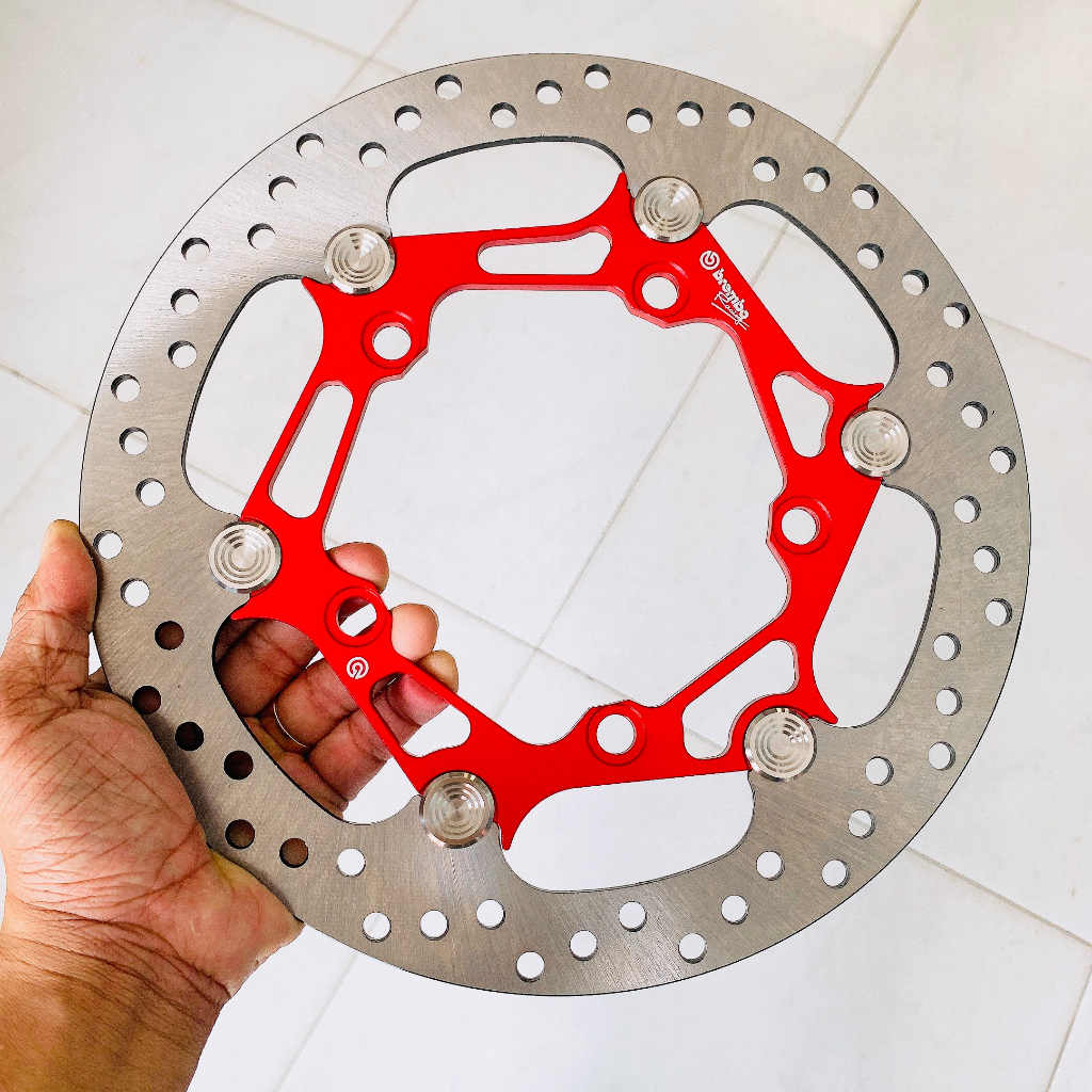 📌 Dĩa Thắng trước Khoen Inox 304 sáng bóng 5 lỗ size 267mm 👉 gắn trước Mâm Zin Ex150 Ex155