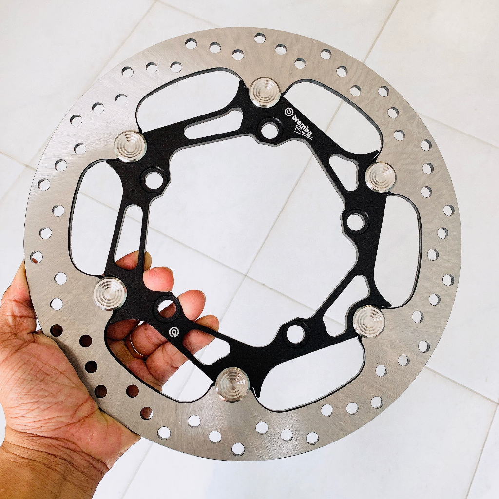 📌 Dĩa Thắng trước Khoen Inox 304 sáng bóng 5 lỗ size 267mm 👉 gắn trước Mâm Zin Ex150 Ex155