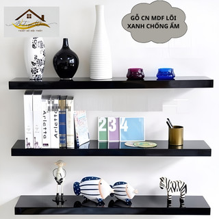 (80x15cm) COMBO 3 thanh ngang gỗ kệ treo tường tiện lợi  ( màu trắng, vàng, nâu, đen...)