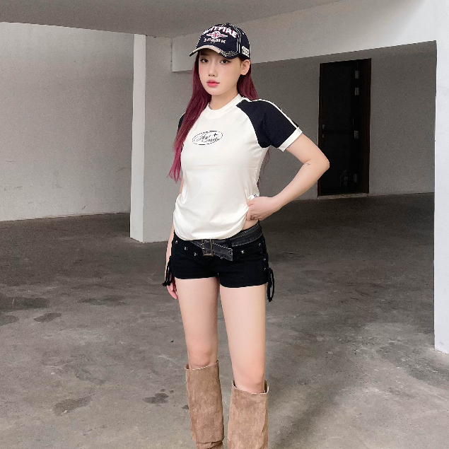 Áo Thun Baby Tee Funt RAGLAN Y2K